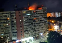 Dronă prăbușită pe un bloc din Galați: doi răniți și zeci de evacuați